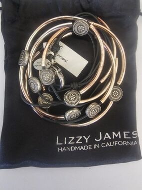 Lizzy James Mixed Rose Gold Coil Bracelet/Necklace NWT